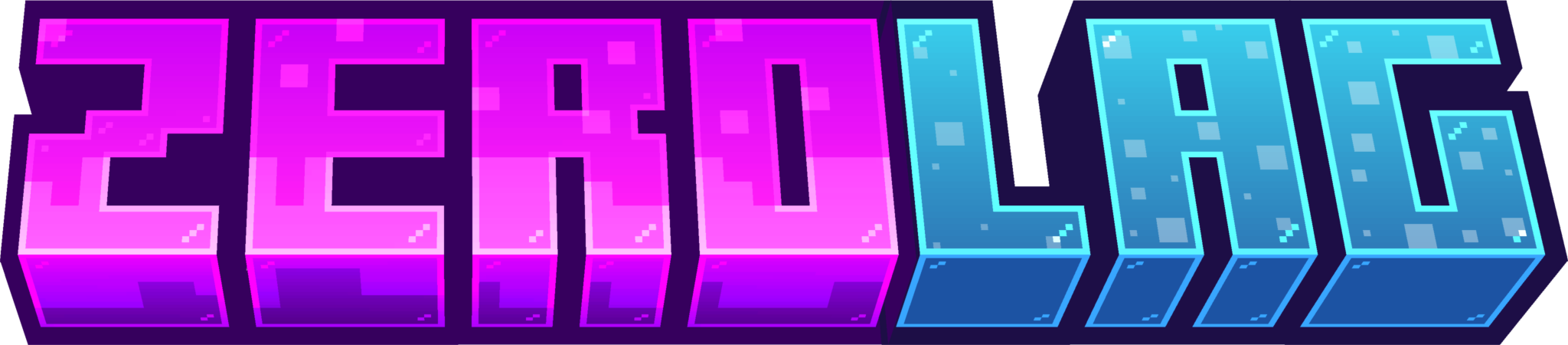 ZeroLag Minecraft modpack pixel-art banner